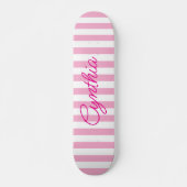 Moderne Roze Streep Persoonlijk Skateboard (Voorkant)