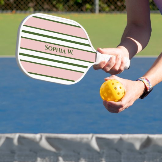 Moderne roze streep Pickleball Paddle (Insitu)