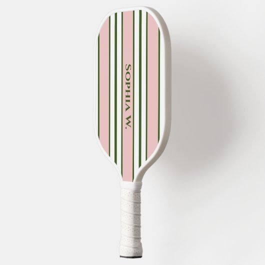 Moderne roze streep Pickleball Paddle (Links)