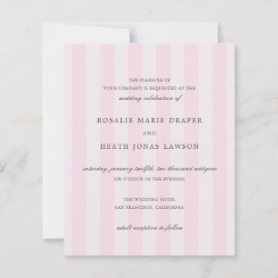 Moderne roze strepen Elegante budget bruiloft uitn