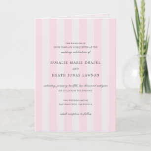 Moderne Roze Strepen Elegante Trouw