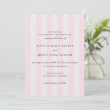 Moderne Roze Strepen Elegante Trouw