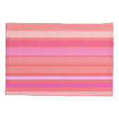 Moderne roze strepen kussensloop (Achterkant)
