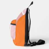 Moderne roze strepen met Monogram Sling Bag (Rechts)