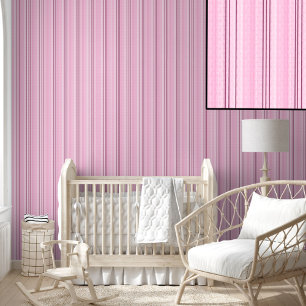 Moderne Roze Strepen Peel en Stick Zachte Pastel Behang