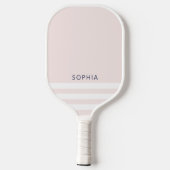 Moderne Roze Strepen Persoonlijk Pickleball Paddle (Achterkant)