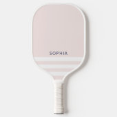 Moderne Roze Strepen Persoonlijk Pickleball Paddle (Voorkant)