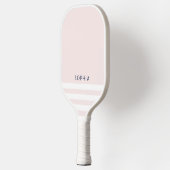 Moderne Roze Strepen Persoonlijk Pickleball Paddle (Links)
