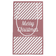 Moderne Roze Strepen Prettig Kerstfeest