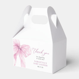 Moderne Roze Strik Baby Shower Bedankt Bedankdoosjes