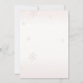 Moderne Roze Strik Baby Shower Kaart (Achterkant)