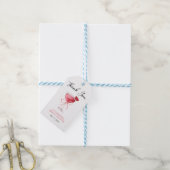Moderne Roze Strik Bruidsfeest Bedankt Cadeaulabel (Met Touw)