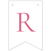 Moderne Roze Strik Bruiloft Feest Vlag Slagbanner Vlaggetjes (Derde vlag)