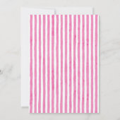 Moderne Roze Strik Doodle Frame Verjaardag Kaart (Achterkant)