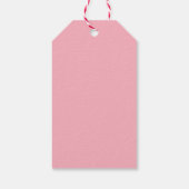 Moderne Roze Strik Meisje Eerste Verjaardag Cadeaulabel (Achterkant)