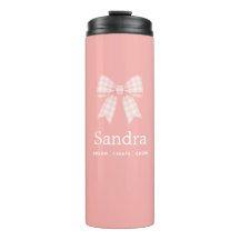 Moderne Roze Strik Naam Inspirerende Spreuk