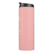 Moderne Roze Strik Naam Inspirerende Spreuk Thermosbeker (Geroteerd rechts)