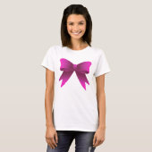 Moderne Roze Strik Tegen Borstkanker T-shirt (Voorkant volledig)