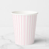 Moderne roze stripes Elegant Typografie Monogramed Papieren Bekers (Rechts)