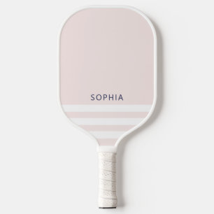 Moderne roze stripes op maat pickleball paddle