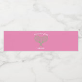 Moderne roze taille elastische taille waterfles etiket (Enkel label)