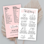 Moderne Roze Tanden Whitening Aftercare Instructio Visitekaartje