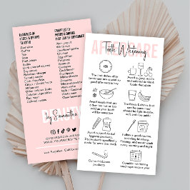 Moderne Roze Tanden Whitening Aftercare Instructio Visitekaartje