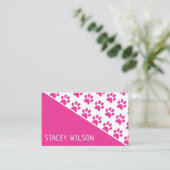 Moderne roze tandproever of tandheelkundige visitekaartje (Staand voorkant)