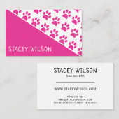 Moderne roze tandproever of tandheelkundige visitekaartje (Voorkant / Achterkant)