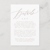 Moderne roze taupe & White Simple Monogram Weddens RSVP Kaartje (Voorkant)