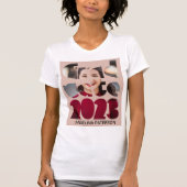 Moderne roze tekst en foto Afstuderen 2023 T-shirt (Voorkant)