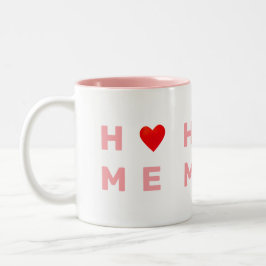 Moderne Roze Thuis & Hart Tweekleurige Koffiemok
