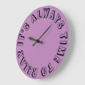 Moderne, roze tijd om te ontspannen grote klok (Hoek)