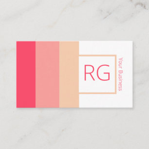 Moderne roze tinten, gepersonaliseerd visitekaartje