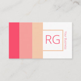 Moderne roze tinten monogrammed Personalized Visitekaartje