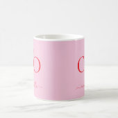 Moderne Roze Toekomstige CEO Naam | Meisjesachtig  Koffiemok (Center)