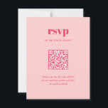 Moderne Roze Trendy Mix Match Wedding QR Code RSVP Kaartje<br><div class="desc">Moderne Roze Trendy Mix Match Wedding QR Code RSVP-kaart is voorzien van moderne type paringen in vet,  moderne kleuren</div>