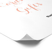 Moderne Roze Tropische Bloemkaartjes en Cadeaus Si Poster (Hoek)