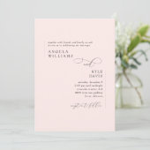 Moderne Roze Trouw Uitnodiging (Staand voorkant)