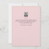 Moderne Roze Trouw Uitnodiging (Achterkant)