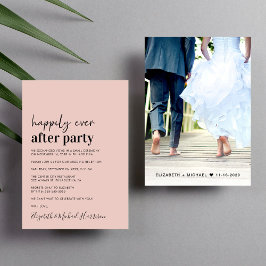 Moderne Roze Trouwreceptie Uitnodiging