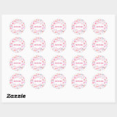 Moderne roze tuin Boho bewaar de datum Ronde Sticker (Vel)