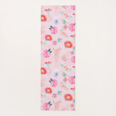 Moderne roze tuin yogamat (Achterkant)