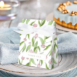 Moderne Roze Tulp Bedankt Feest Bedankdoosjes