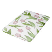 Moderne Roze Tulp Bloemen Badmat (Gekanteld)