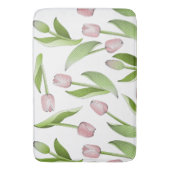 Moderne Roze Tulp Bloemen Badmat (Voorkant Verticaal)