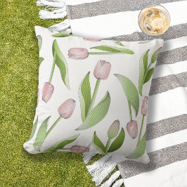 Moderne Roze Tulp Buitenkussen