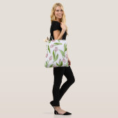 Moderne Roze Tulp Tote Bag (Op model)