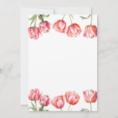Moderne Roze Tulpen Bloemen Moederdag Brunch Kaart (Achterkant)