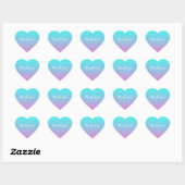 Moderne roze turquoise ombre bruiloft Dank u Hart Sticker (Vel)